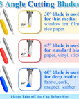 80PCS Replacement Blades for Cricut Blades for Explore Air 2/Air 3/Maker/Maker 3/Expression, 60PCS 45° Standard Blades, 10 PCS 30° Fine Point Blades and 10 PCS 60° Deep Cut Blades
