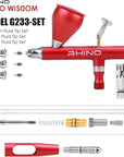 Airbrush Kit - Airbrush Gun Set Dual-Action Gravity Feed with 0.35, 0.4 & 0.5Mm Needle Sets - Air Brush Set with 2 1/3 Oz Replacement Cups for Nails Model Painting Cake Tattoo Makeup