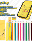 Pencil Case for Boys, Pikachu Filled Pencil Case Stationery Set