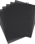 6Pcs Plastic Mesh Canvas Sheets, 10 CT Plastic Mesh Canvas Sheets for Embroidery Making, Cross Stitch Plastic Aida Mesh Screen for Crafts DIY Crochet Projects (13X10Inch, Black)