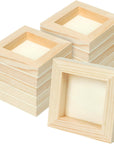 10 Pcs 5X5 Wood Panel Boards, Unfinished Wood Canvas Wooden for Crafts, Painting Canvas, DIY Art Projects, Pouring, Arts Use with Oils, Acrylics