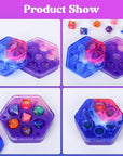 Resin Molds Silicone, Dice and Dice Box Epoxy Resin Molds with 7 Standard Stereoscopic Dice Cavities, Silicone Molds for Resin, DND Dice and Dice Organizer Dice Making Kit, Table Board Game