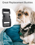 6PCS Plastic Buckles for Straps 1 Inch - Side Release Buckle, Sewing Clips for Dog Collar