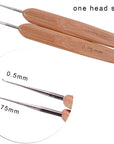 3 Pcs/Set Dreadlock Crochet Hook for Hair Dreadlock Needle Tool for Braid Craft Dread Locks Crochet Needles 0.75Mm (1 Hook 2 Hooks 3 Hooks)