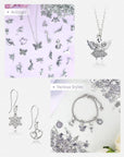400 PCS Wholesale Bulk Lots Jewelry Making Charms Mixed Smooth Tibetan Silver Alloy Charms Pendants DIY for Bracelet Necklace Jewelry Making and Crafting