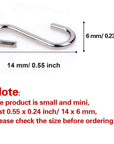 100 Pcs Small S Hooks for Hanging Mini Ornament Hooks 0.55 Inch Mini S Hooks Metal Tiny S Wire Hooks Connectors Miniature Hooks Hanger Ornament for Christmas Tree DIY Crafts Jewelry (Silver)