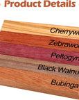 10 Pcs Exotic Wood Pen Blanks Pen Turning Supplies DIY Crafts Pen Turning Kit, Black Walnut, Cherrywood, Peltogyne, Zebrawood, Bubinga, 5 X 3/4 X 3/4 Inch