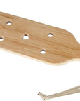 Bamboo Wood Paddle Lightweight Wooden Paddle with Airflow Holes, 13.3 Inch