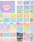 2300PCS Scrapbook Stickers Cute Butterfly Stars Heart Stickers Self Adhesive Korean Bows Ribbons Stickers Book for Kids Girls Boys Aesthetic Craft Scrapbooking Junk Journal Diary 50-Page