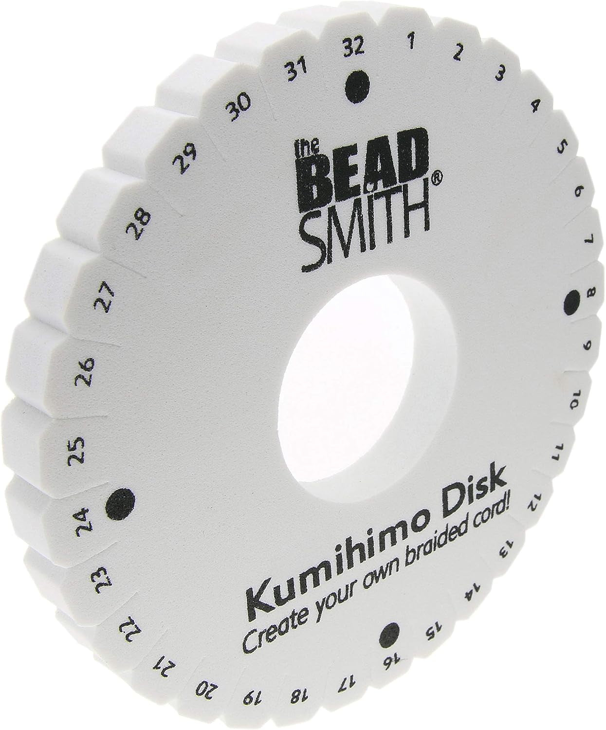 round Kumihimo Disk, 6 Inch Diameter, 3/8” Thick Dense Foam, Jewelry Tools for Braiding, 1 Disks