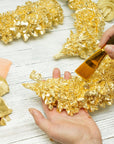 300Pcs Imitation Gold Leaf Sheets for Art, Gilding Crafting, Painting, Furniture Decoration, Jewelry Making (5.5" X 5.5" Gold, Silver and Rose Gold)