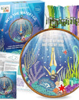 Hand Embroidery Kit for Beginners .Beginner Embroidery Kit for Adults with Stamped Embroidery Patterns. Embroidery Kits for Adults.Embroidery Starter Kit. Cross Stitch Kit.Needlepoin Kit Goldfish