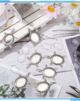40 Pieces Antique Silver Turtle Pendant Settings, Include 20 Blank Turtle Pendant Tray with 0.71 X 0.98 Inch Oval Cabochons Base for DIY Jewelry Making