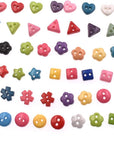 6Mm 100Pcs Mixed Color and Style Mini Buttons for DIY Handmade Craft Art Sewing Doll Cloth Buttons