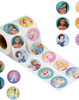 1000Pcs Princess Stickers, 20 Patterns Decals Rolls Self Adhesive Seals for Scrapbooking Cards Envelopes Gifts