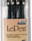 Uchida of America 4-Piece 0.3 Point Size Le Drawing Pen Set Art Supplies, 4 Count (Pack of 1), Balck