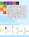 Friendship Bracelet Kit, 10000 Pcs 3Mm Glass Seed Beads for Bracelet Making with Letter Alphabet Beads A-Z, 8/0 Craft Bead for Jewelry Making Necklaces and Key Chains with Needle Cord
