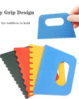 8 PCS Plastic Scraper Tools DIY Line Graffiti Tools Colored Plastic Paint Scrapers for Toddlers Kids Paint Crafts DIY Line Graffiti