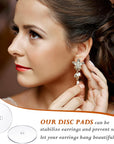 200 Pcs Clear Disc Pads to Stabilize Earrings, Plastic Discs for Earring Backs