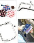 5 PCS Metal Purse Frame, 3.3 Inch Silver Kiss Clasp Frame, Bag Kiss Clasp Lock for DIY Craft,Purse Making,Bag Making
