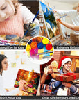 Paint by Numbers Kit for Adults Kids - Crafts DIY Paint by Numbers Kits for Beginners - Color by Numbers Pack on Canvas Painting Kit - Acrylic Paint on Mountains Lake