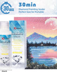 Diamond Painting Sealer 240ML Diamond Painting Glue with Spong Head 5D Diamond Painting Art Glue Sealer Accessories Permanent Hold & Shine Effect for Diamond Painting and Puzzles(8 OZ)