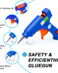 Hot Glue Gun Kit, 40 Glue Sticks for Mini Glue Guns with Hardshell Carrying Case for School Crafts DIY Arts, Quick Home Repairs, Home School Project and Festival Decorations (20W)