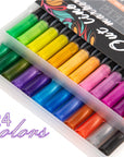 Super Squiggles Outline Markers-24 Colors Super Squiggles Markers,Outline Markers Double Line Pen,Outline Markers Self-Outline Metallic Markers