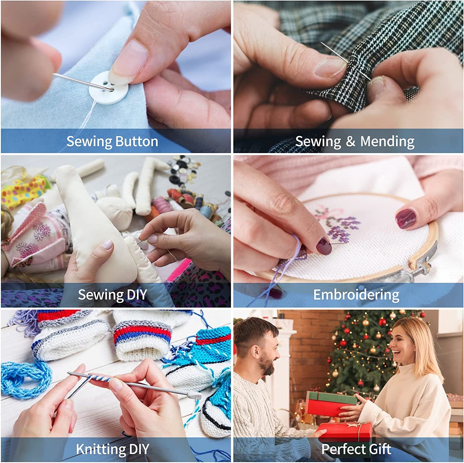 Sewing Kit for Adults and Kids, Needle and Thread Kit with Sewing Supplies and Accessories Contains Scissors, Measure Tape,Seam Ripper,Suitable for Home, Travel, Beginner, Emergency