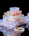 24 Pcs Small Plastic Containers with Lids - Mini Plastic Craft Storage Boxes with Hinged Lids Clear Bead Organizer for Jewelry Findings and Art Supplies (4 Mixed Sizes)