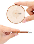Natural Wood Slices 25 Pcs 3.1-3.5 Inches Craft Wood Kit Unfinished Predrilled with Hole Wooden Circles Tree Slices for Arts and Crafts Christmas Ornaments DIY Crafts