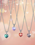 6 Colors Heart Glass Charms 30Pcs Faceted Heart Pendants Valentine Charms Crystal Dangle Charms with Bail Hanger Large Hole Beads for Wedding Mother Necklace Bracelets Making, Hole: 5Mm