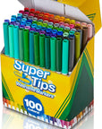 Super Tips Marker Set (100Ct), Fine Point Washable Markers, Drawing Markers for Kids & Adults, Great for Thick & Thin Lines