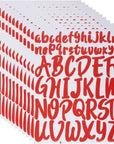 12 Sheets Alphabet Stickers, 12 Colors Self Adhesive Vinyl Letter Stickers Aesthetic, Waterproof Letter Sticker for Water Bottles, Door, Car, Scrapbooking, Poster, Cup