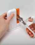 1020499 Scissors Sharpener, 9 X 4 X 13.8 Cm, White/Orange