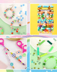 Clay Bead Bracelet Making Kit, 18000Pcs 150 Colors Flat Polymer Clay Beads Heishi Beads for Jewelry Making with Preppy Beads Letter Beads Charm Space Beads and Elastic Strings