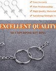360Pcs Keychain Bulk, 120Pcs Keychain Rings with Chain and 120Pcs Open Jump Ring with 120Pcs Screw Eye Pins for Crafts and Jewelry Making