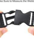 6PCS Plastic Buckles for Straps 1 Inch - Side Release Buckle, Sewing Clips for Dog Collar