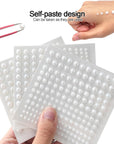 660Pcs Self Adhesive Pearl Stickers Flat Back Pearls for Craft Hair Face Makeup Nail Cell Phone Scrapbooking Decor, 4 Size 3Mm/4Mm/5Mm/6Mm (White)