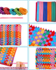 192 Pieces Loom Potholder Loops Weaving Loom Loops Weaving Craft Loops Refill Elastic Potholder Loops with Multiple Colors for DIY Crafts Supplies, Compatible with 7 Inch Weaving Loom