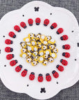 120Pcs Wood Bees and Wood Ladybugs Flatback Bees Wooden Ladybugs Self-Adhesive Embellishments for Craft Scrapbooking Baby Shower Birthday Party Decoration