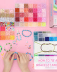 Clay Bead Bracelet Making Kit, 18000Pcs 150 Colors Flat Polymer Clay Beads Heishi Beads for Jewelry Making with Preppy Beads Letter Beads Charm Space Beads and Elastic Strings