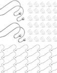 220 Pieces French Earring Hooks Ear Wire Ball Dots in Silver with 220 Pieces Clear Earring Backs Kit for Jewelry Making Bag Gift (Gold,Silver,Rose Gold,Bronze)