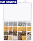 2880 Pcs Jewelry Making Findings Supplies Kit with Open Jump Rings, Lobster Clasps, Crimp Beads, Screw Eye Pins, Head Pins, Earing Hooks and Earing Backs