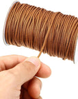 1.8 Mm Braided Lift Shade Cord 55 Yards/Roll with 4 Pieces Wood Pendant for Aluminum Blind Shade, Gardening Plant and Crafts (Brown)
