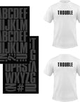 S.E.I 3-Inch Iron-On T-Shirt Letters, Block Letter Flock Heat Transfers, Black