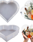 Resin Silicone Molds Large Heart Hexagon Resin Molds Deep Epoxy Resin Mold for Flowers Preservation Resin Art Resin Casting DIY (A-Heart)