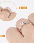 Ring Sizer Adjuster for Loose Rings, 12 Pack 4 Sizes Invisible Clear Silicone Ring Guard for Women Men, Ring Resizer Tightener Spacer Fitter for Too Big Ring, Make Ring Smaller without Resizing