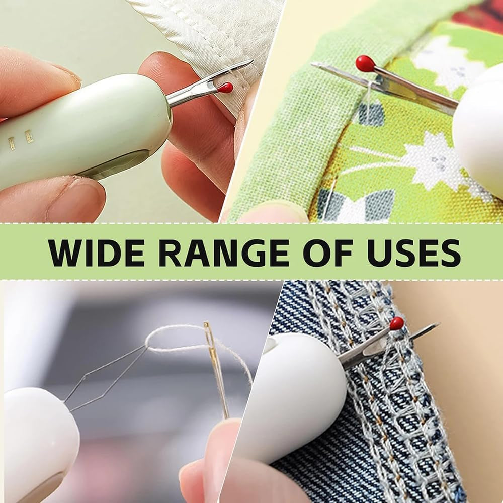 Seam Ripper, 2024 Upgrade 2 in 1 Needle Threader for Sewing, Threading and Thread Removal Tools, Sewing Seam Thread Remover for Needle Work Patterns and Sewing Clothes(3Pcs)
