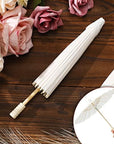 Mini Paper Parasol Umbrellas 11.8 Inch White DIY Plants Umbrellas Paper Painting Umbrellas Crafts Chinese Japanese Parasol for Wedding Bridal Party Decor(12 Pack)